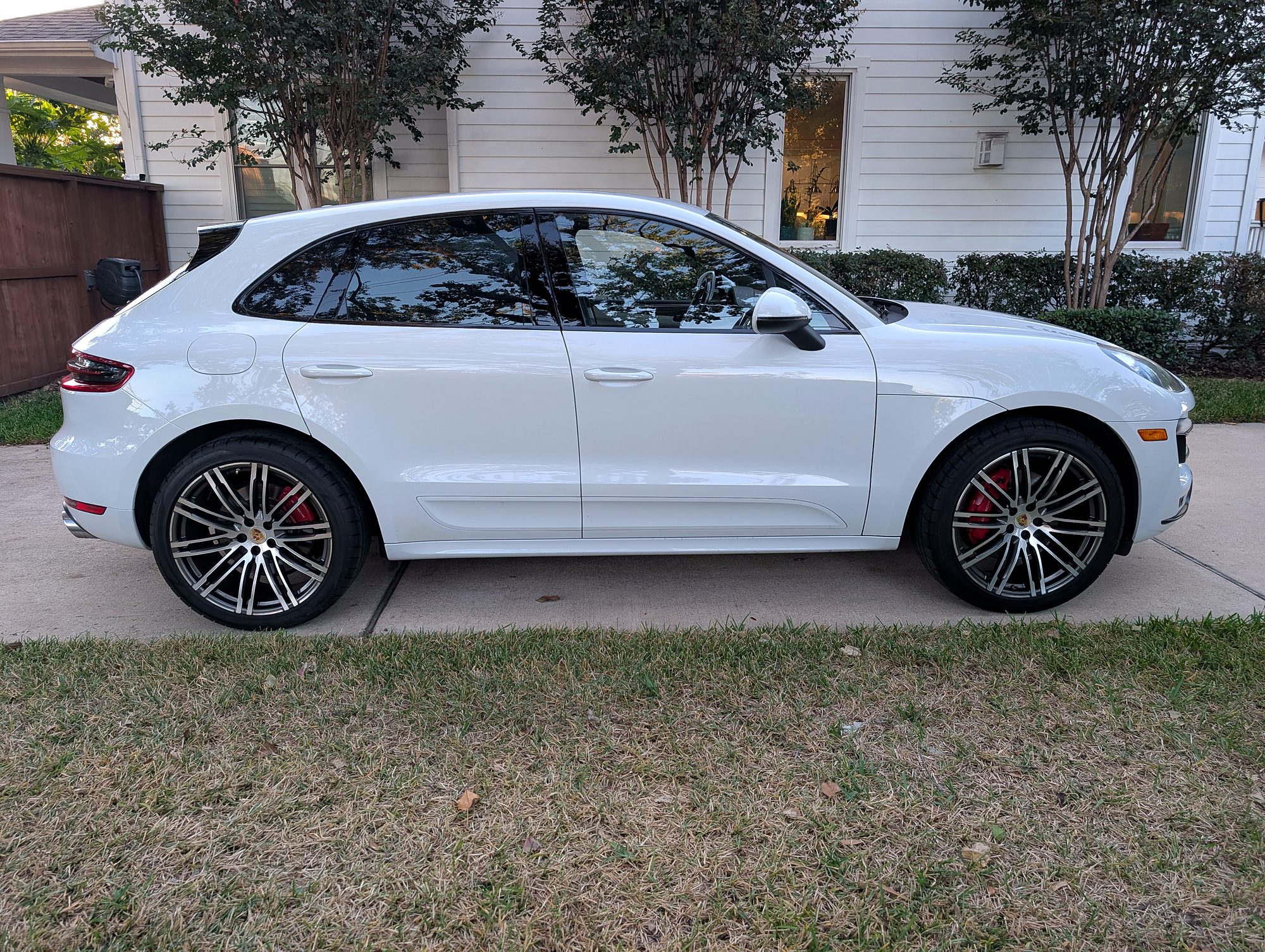 Passenger side of the car